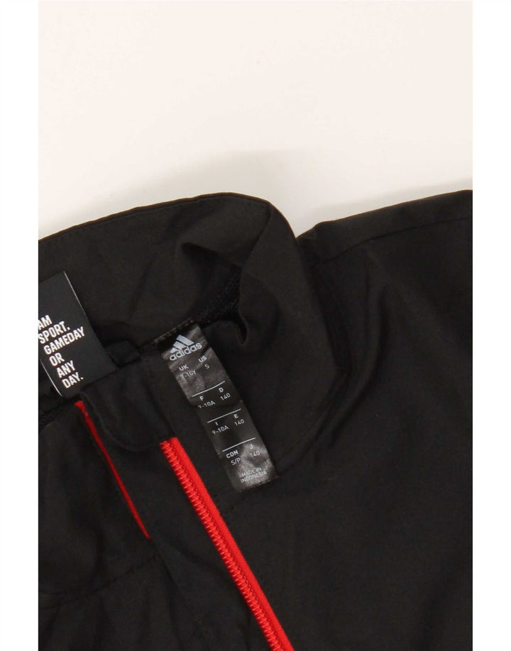 Adidas Jungen Grafik-Trainingsanzug-Top-Jacke, 9–10 Jahre, Schwarz, Farbblock