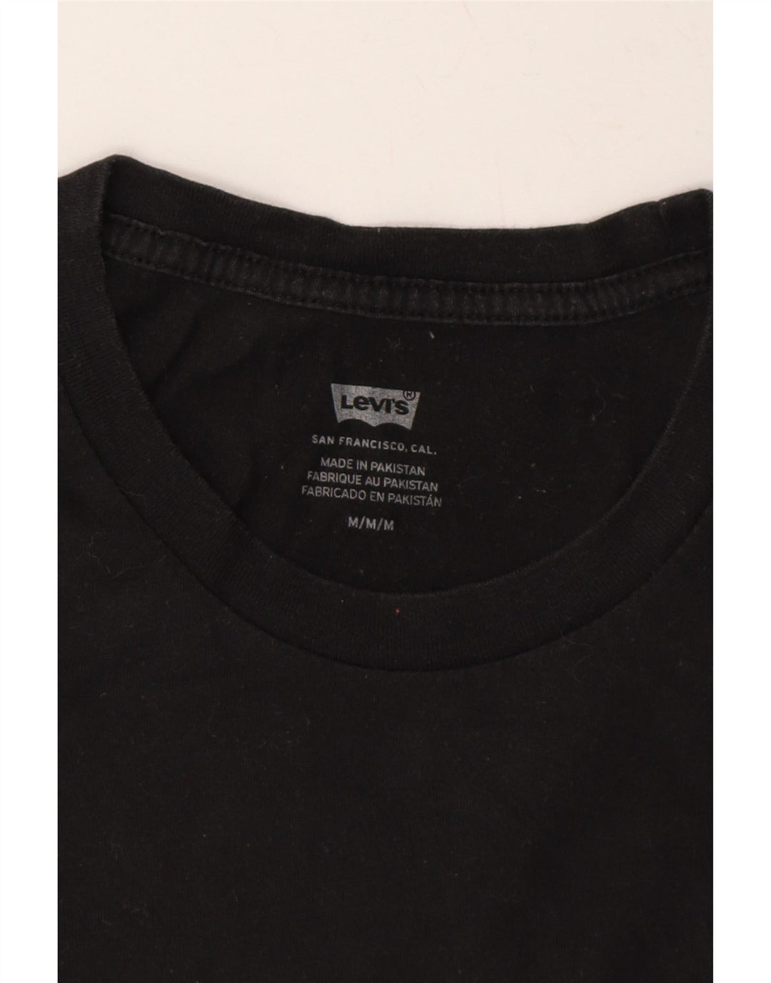 LEVI'S Womens T-Shirt Top UK 12 Medium Black Cotton Vintage Levi's and Second-Hand Levi's from Messina Hembry 