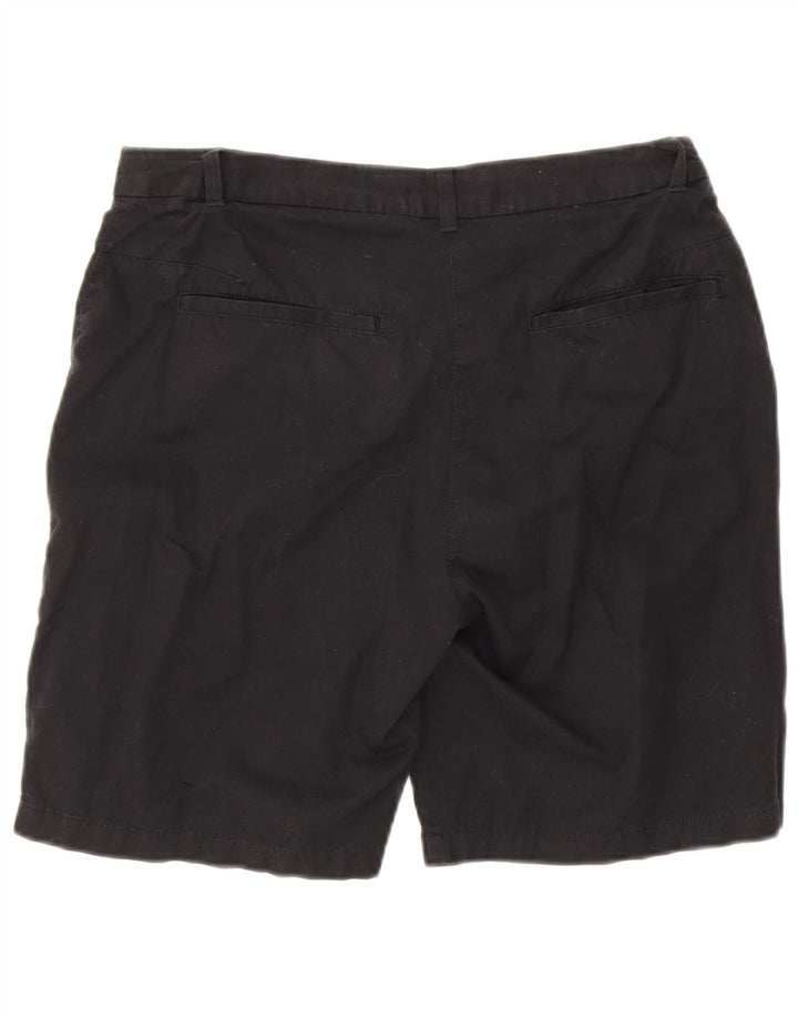 Marks & Spencer Damen Chinoshorts UK 10 Small W30 Schwarze Baumwolle
