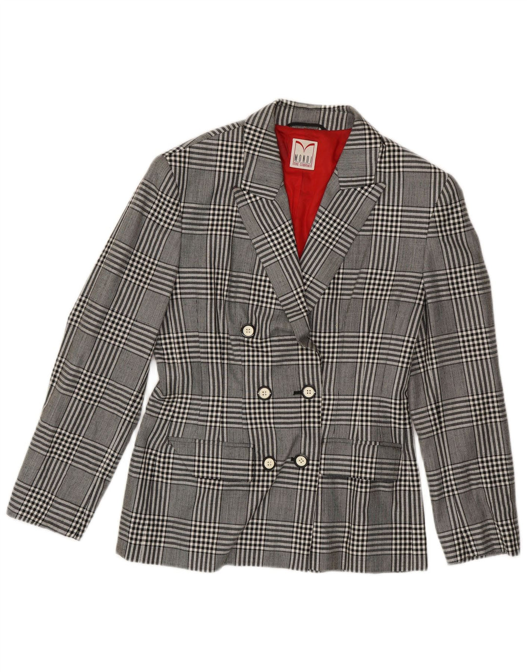 Mondi Zweireihiger Blazer für Damen, EU 38, Mittelgrau mit Hahnentrittmuster
