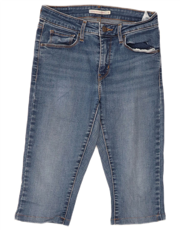 LEVI'S Damen Classic Mid Rise Skinny Capri Jeans US 6 Medium W26 L14 Blau
