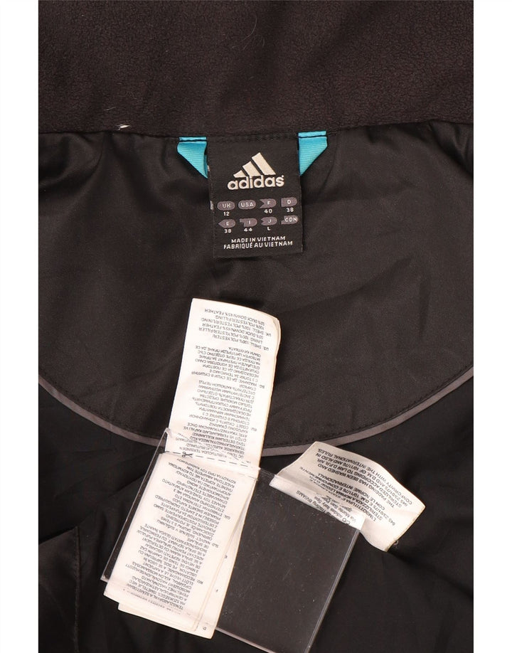 Adidas Damen gepolsterter Mantel UK 12 Medium Schwarz Polyester