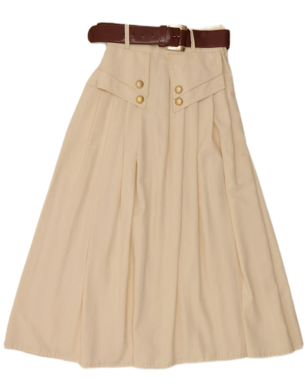 Vintage Damen Midirock W36 XL Beige