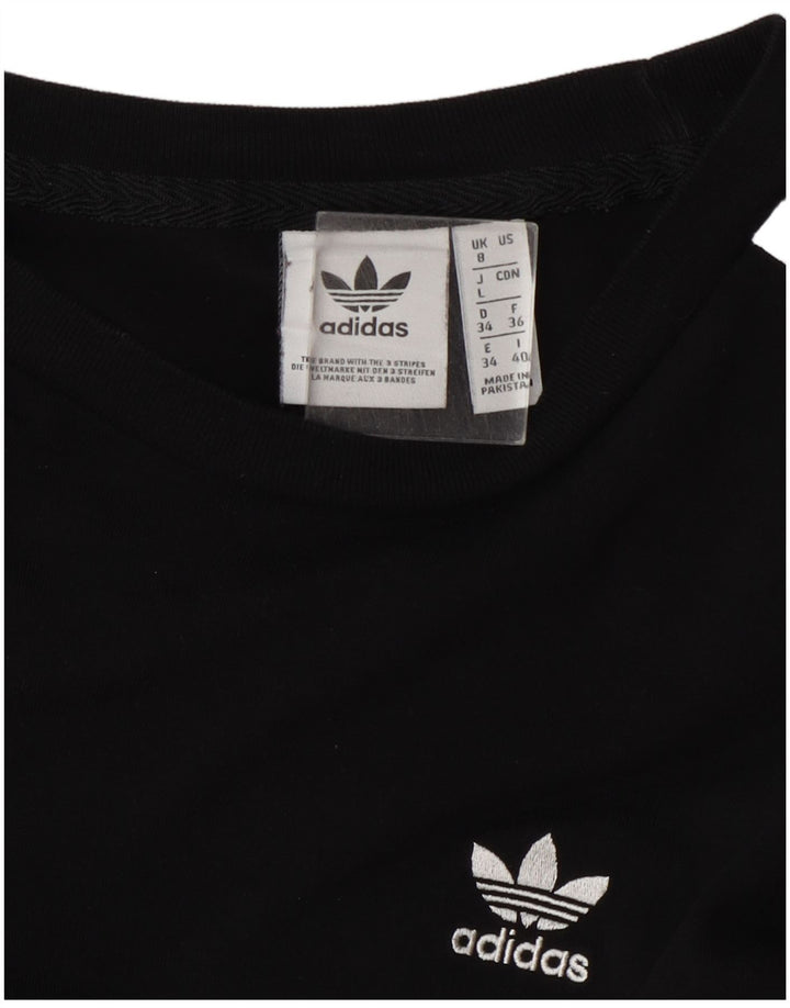 Adidas Damen Top Langarm UK 8 Small Schwarz