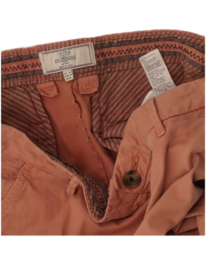FAT FACE Damen Bermudashorts UK 10 Small W27 Orange Baumwolle