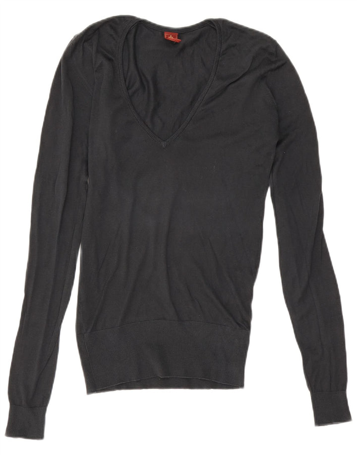 Dondup Damen-Pullover mit V-Ausschnitt, Gr. 10, Größe S, Schwarz