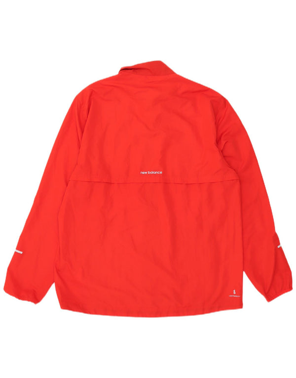 New Balance Herren Graphic Trainingsanzug Top Jacke XL Rot Polyester