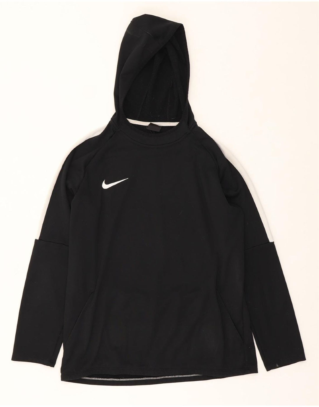 NIKE Herren Dri Fit Kapuzenpullover, groß, schwarzes Farbblock-Polyester