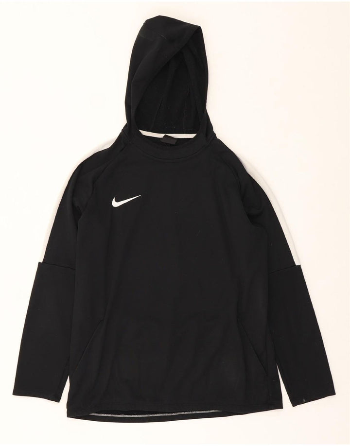 NIKE Herren Dri Fit Kapuzenpullover, groß, schwarzes Farbblock-Polyester