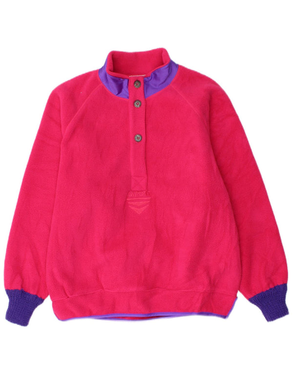 La Font Damen Polartec-Fleecepullover IT 46 Large Pink Colourblock