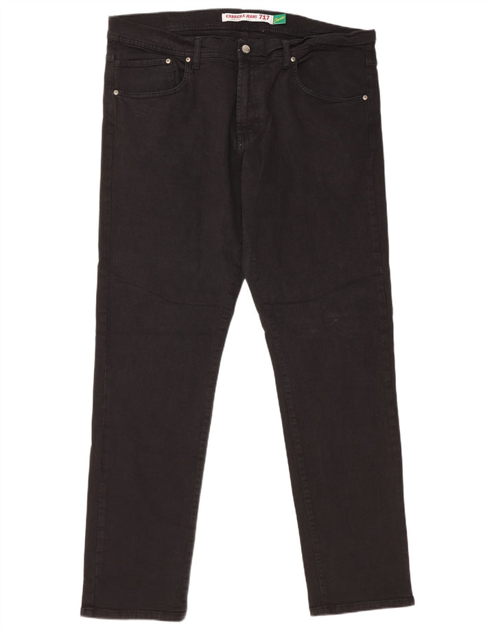 Carrera Herren 717 Slim Jeans W38 L32 Schwarze Baumwolle