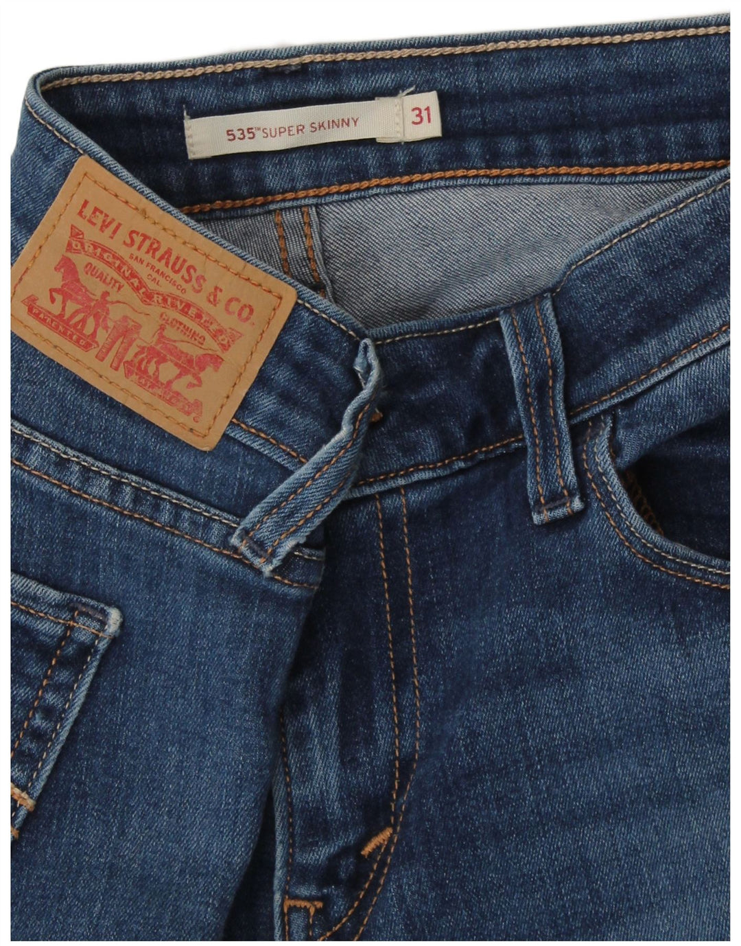LEVI'S Damen 535 Super Skinny Jeans W31 L26 Blau