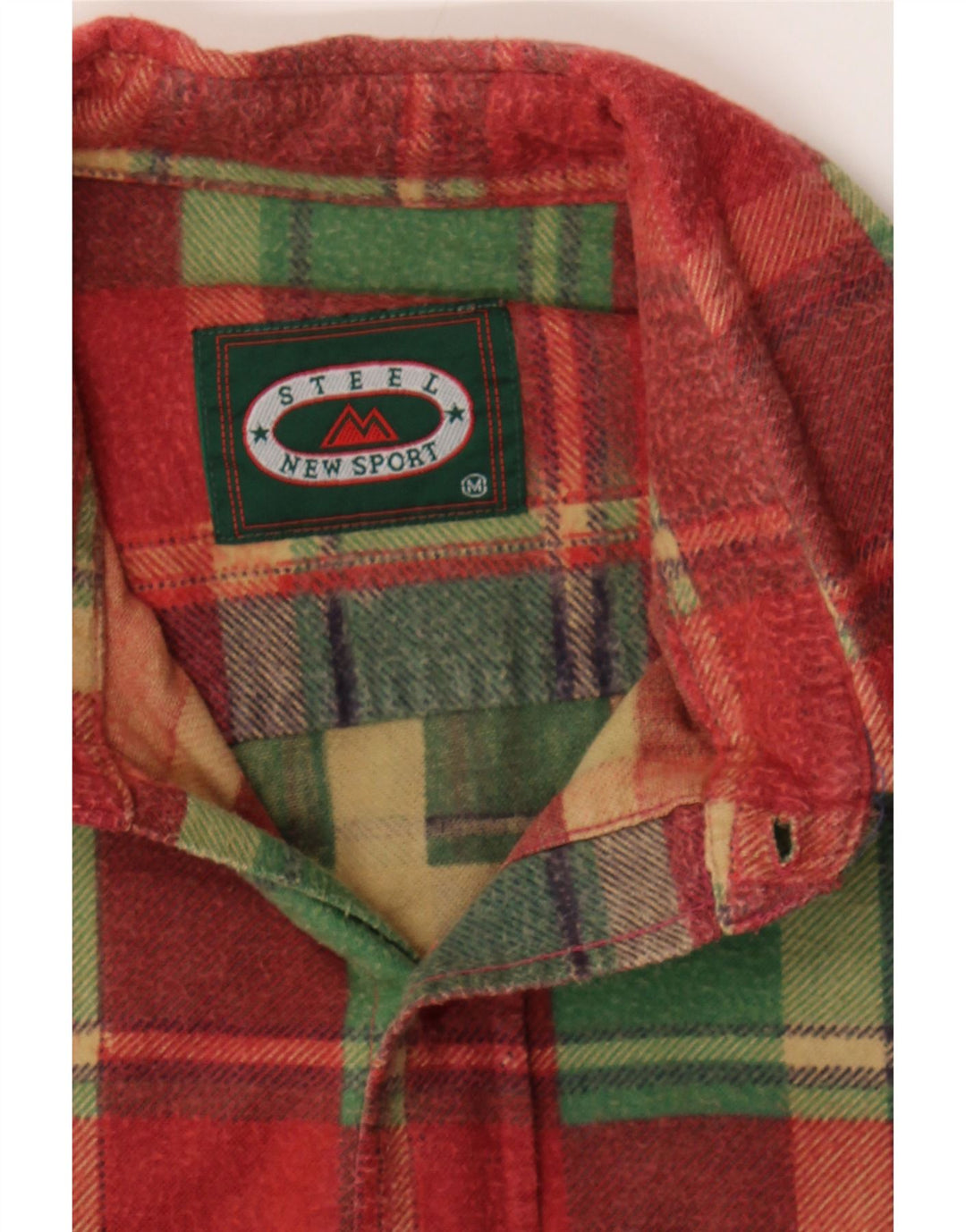 VINTAGE Mens Flannel Shirt Medium Red Check Cotton Vintage Vintage and Second-Hand Vintage from Messina Hembry 