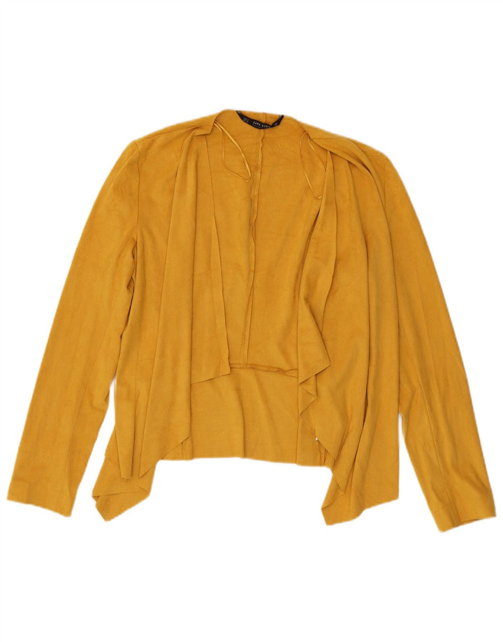 Zara Damen-Cardigan-Oberteil, Gr. 10, klein, gelb, Polyester