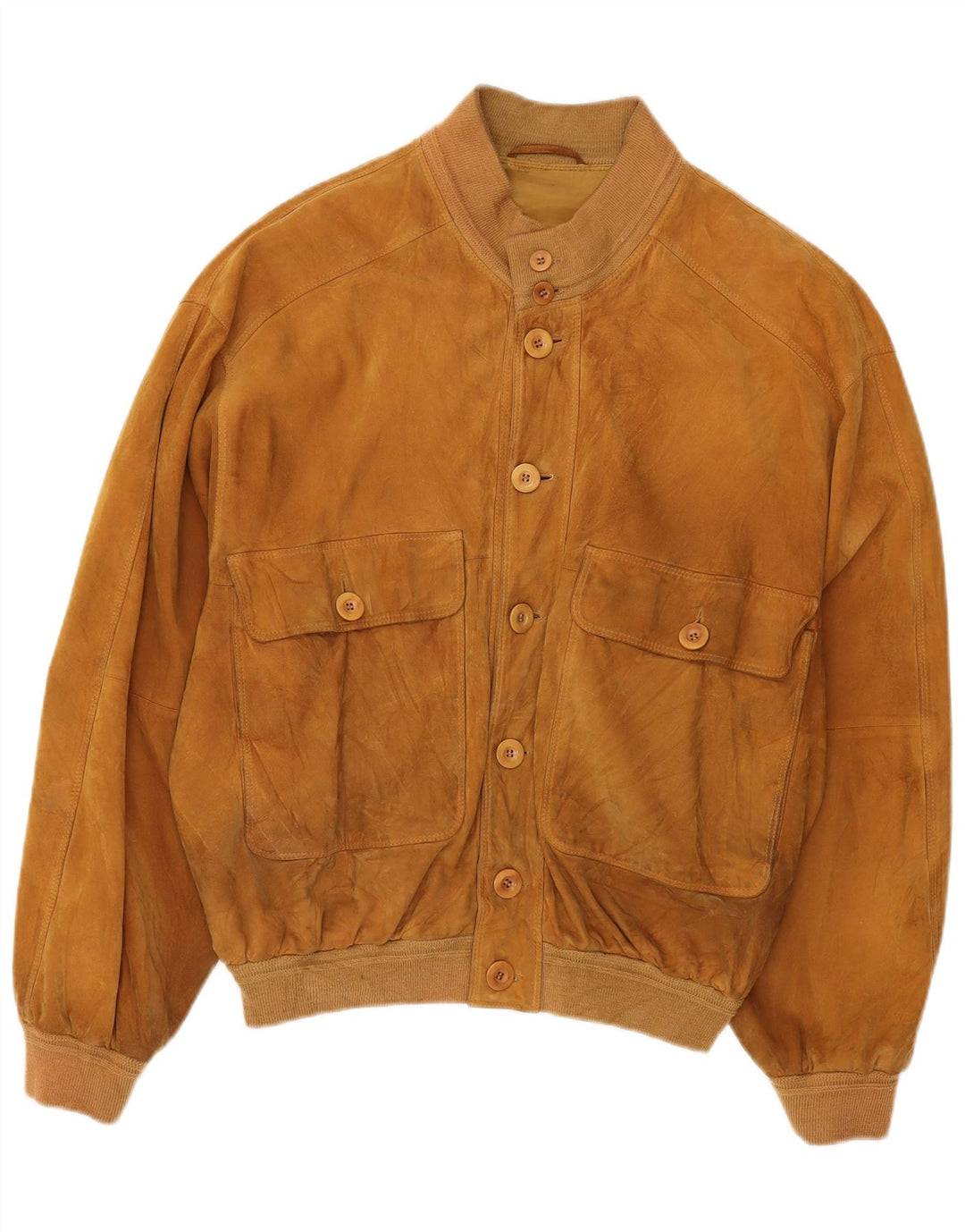 Vittorio Forti Herren-Bomberjacke aus Wildleder, IT 50, großes beiges Leder