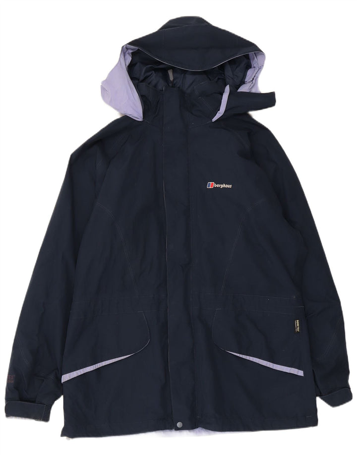 Berghaus Herren-Regenjacke mit Kapuze, UK 40, Größe L, Marineblau, Polyester