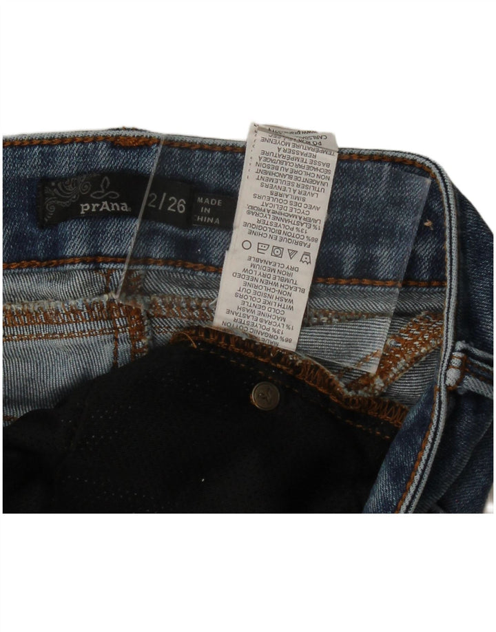 PRANA Womens Denim Shorts W26 Small Blue Cotton