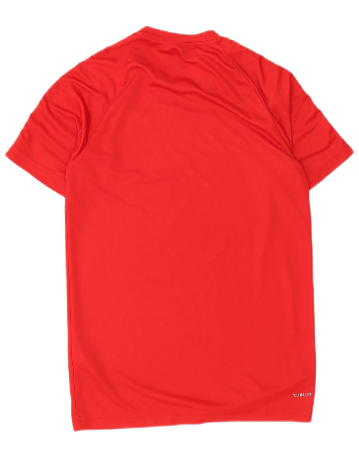 ADIDAS Mens Climalite T-Shirt Top Small Red Polyester