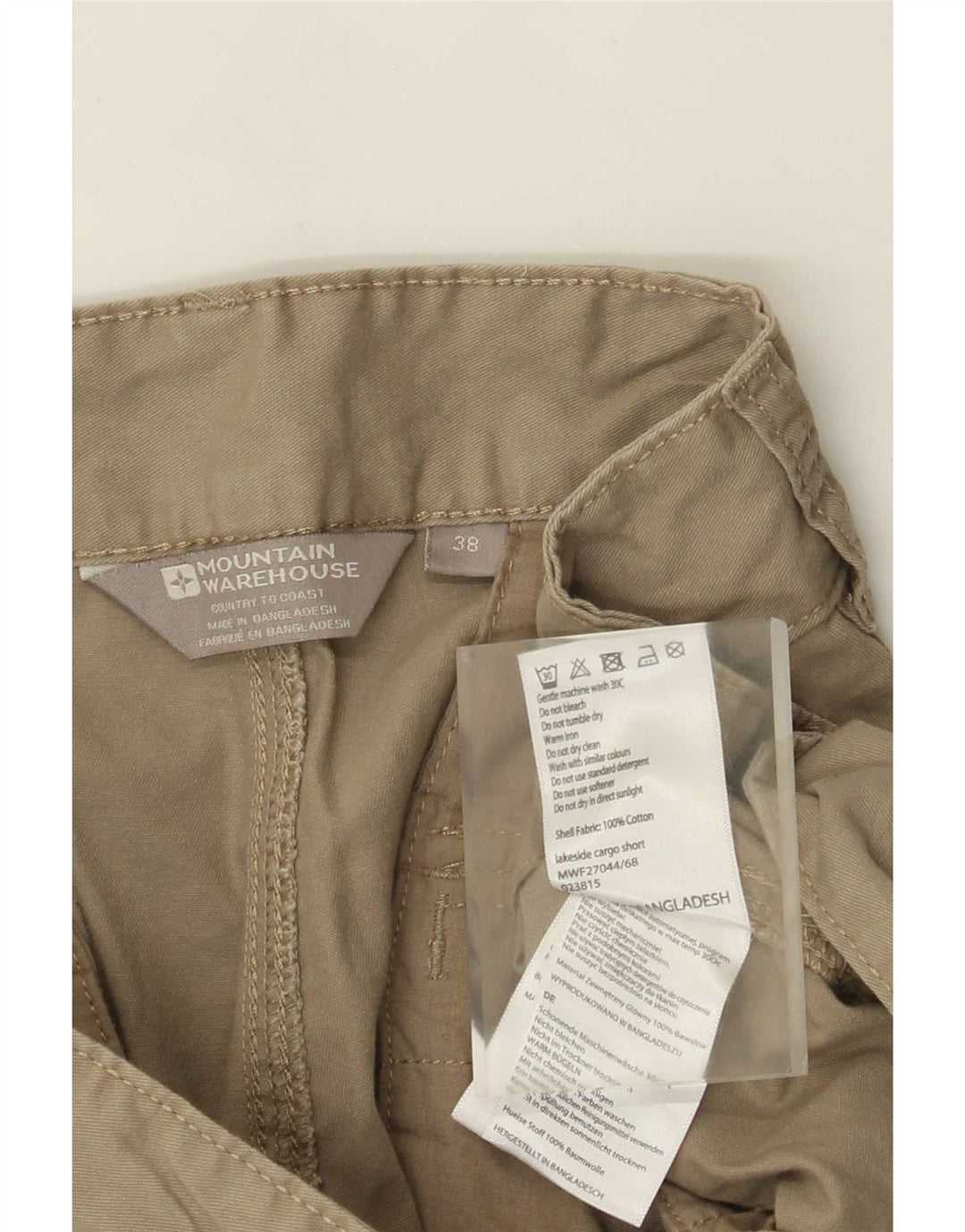 Mountain Warehouse Herren-Cargoshorts, W38, XL, Khaki, Baumwolle