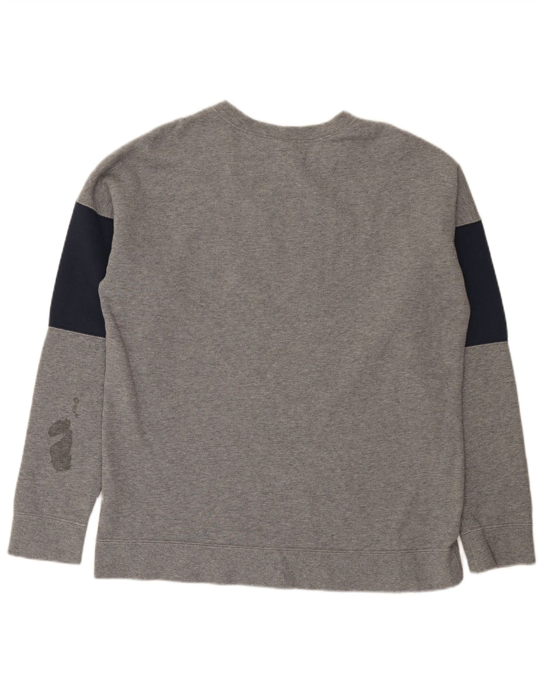 Nike Herren-Sweatshirt mit Grafik, groß, graue Farbblock-Baumwolle