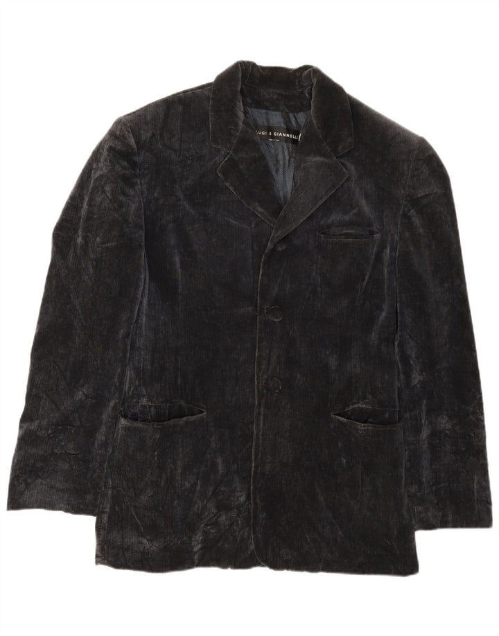 CALUGI E GIANNELLI Herren Samt-Blazerjacke IT 52 XL Marineblau