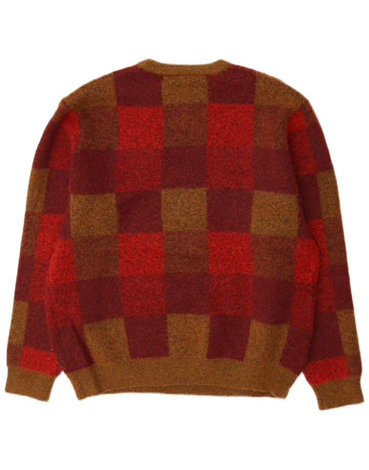 Zara Herren-Pullover mit Rundhalsausschnitt, mittelgroß, mehrfarbig, geometrisch, Polyester