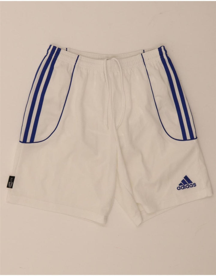 Adidas Herren Climalite Sport Shorts Small Weiß Colourblock Polyester