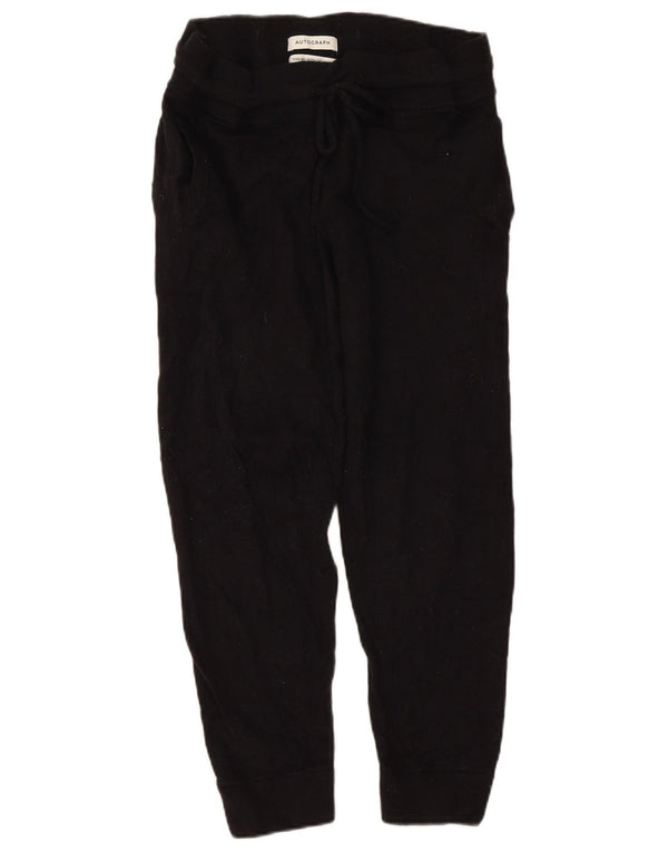 Marks & Spencer Damen Strick-Jogginghose, Freizeithose, Größe L, W32, L26, Schwarz