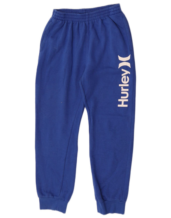 Hurley Jungen-Trainingsanzughose mit grafischem Muster, 15–16 Jahre, blaue Baumwolle