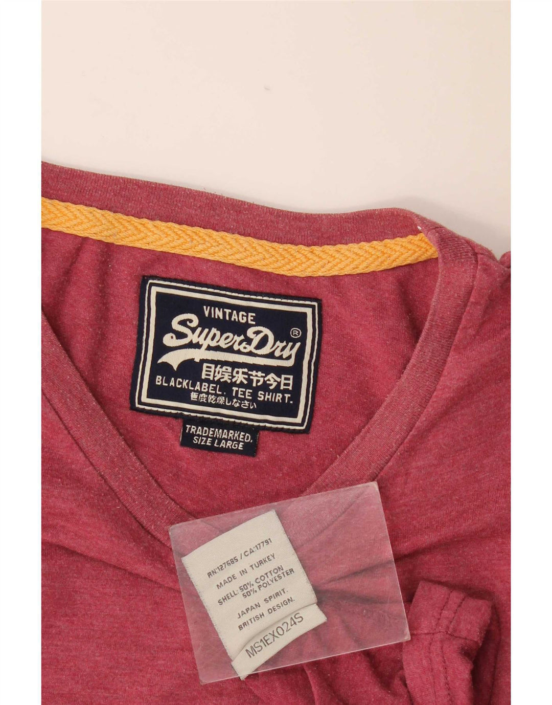 Superdry Herren-T-Shirt mit Grafik, Größe L, aus roter Baumwolle
