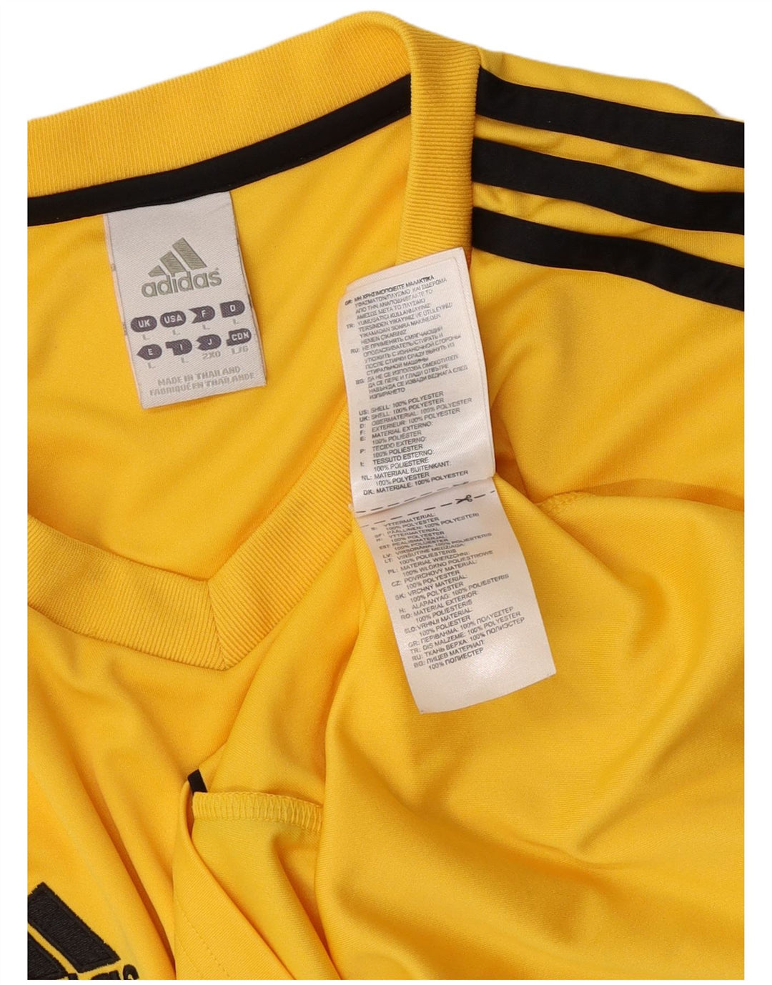 Adidas Herren Climalite T-Shirt Top Large Gelb Polyester