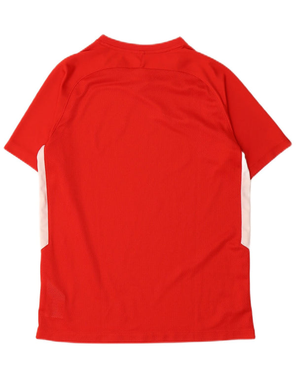 Nike Dri Fit T-Shirt für Jungen, 13–14 Jahre, XL, rotes Farbblock-Polyester