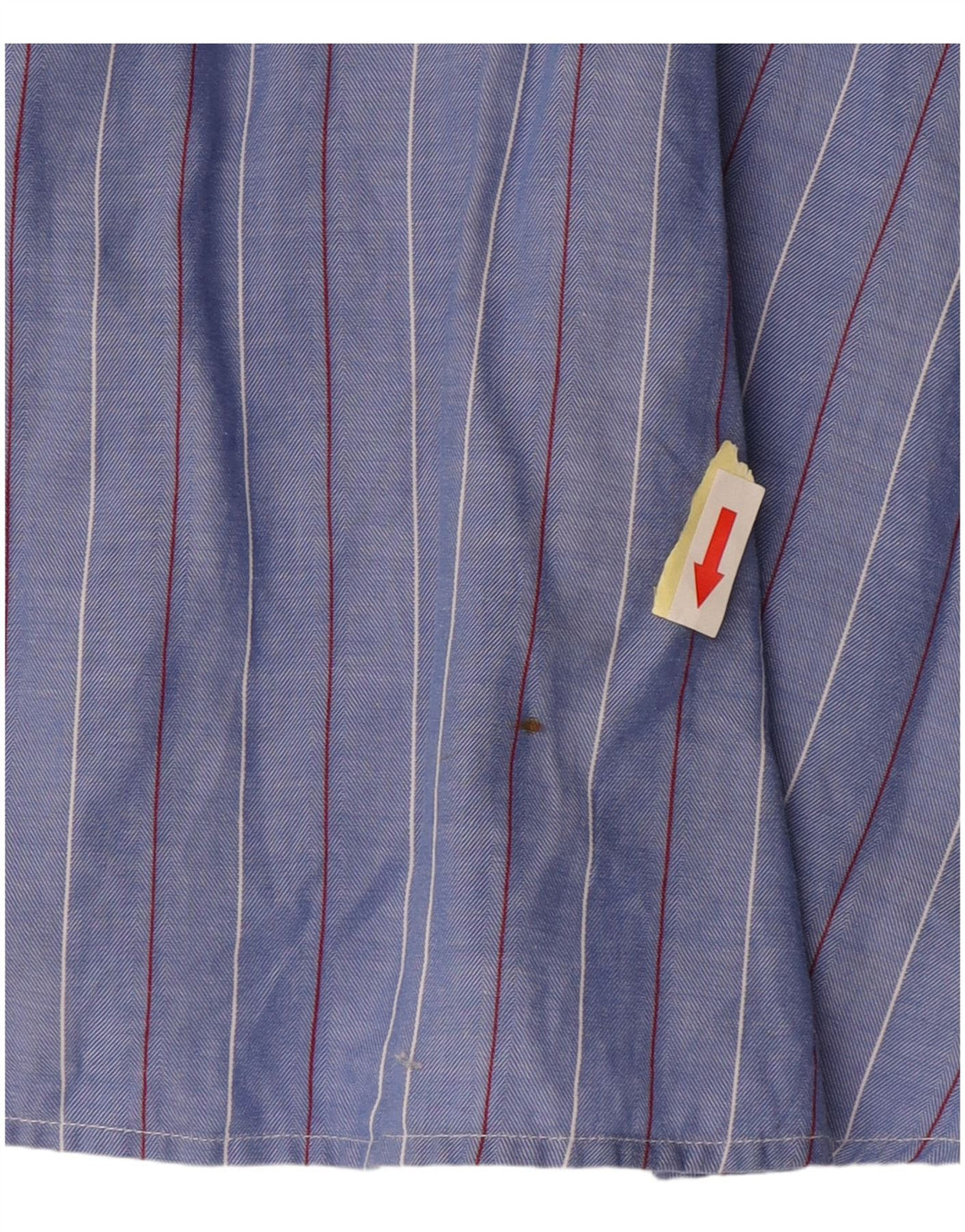Tommy Hilfiger Mens Shirt Size 16 1/2 Large Blue Striped Cotton