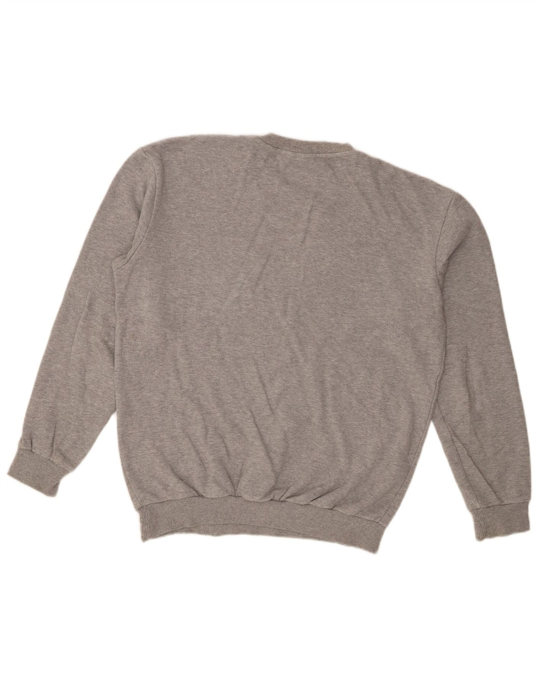 Zara Herren-Pullover mit Rundhalsausschnitt, mittelgraue Baumwolle