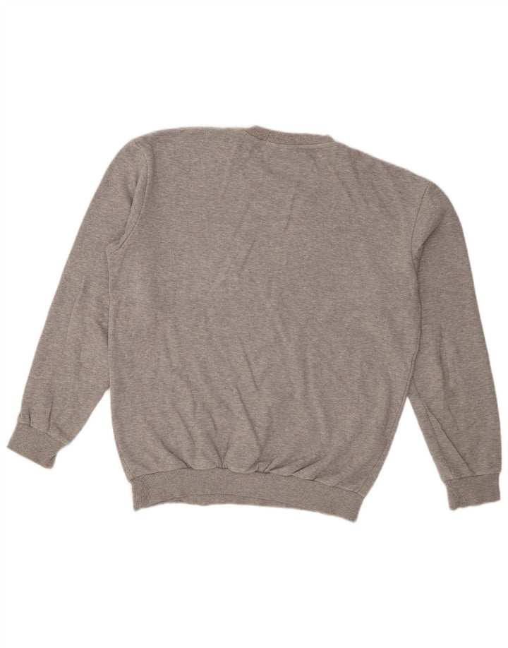 Zara Herren-Pullover mit Rundhalsausschnitt, mittelgraue Baumwolle