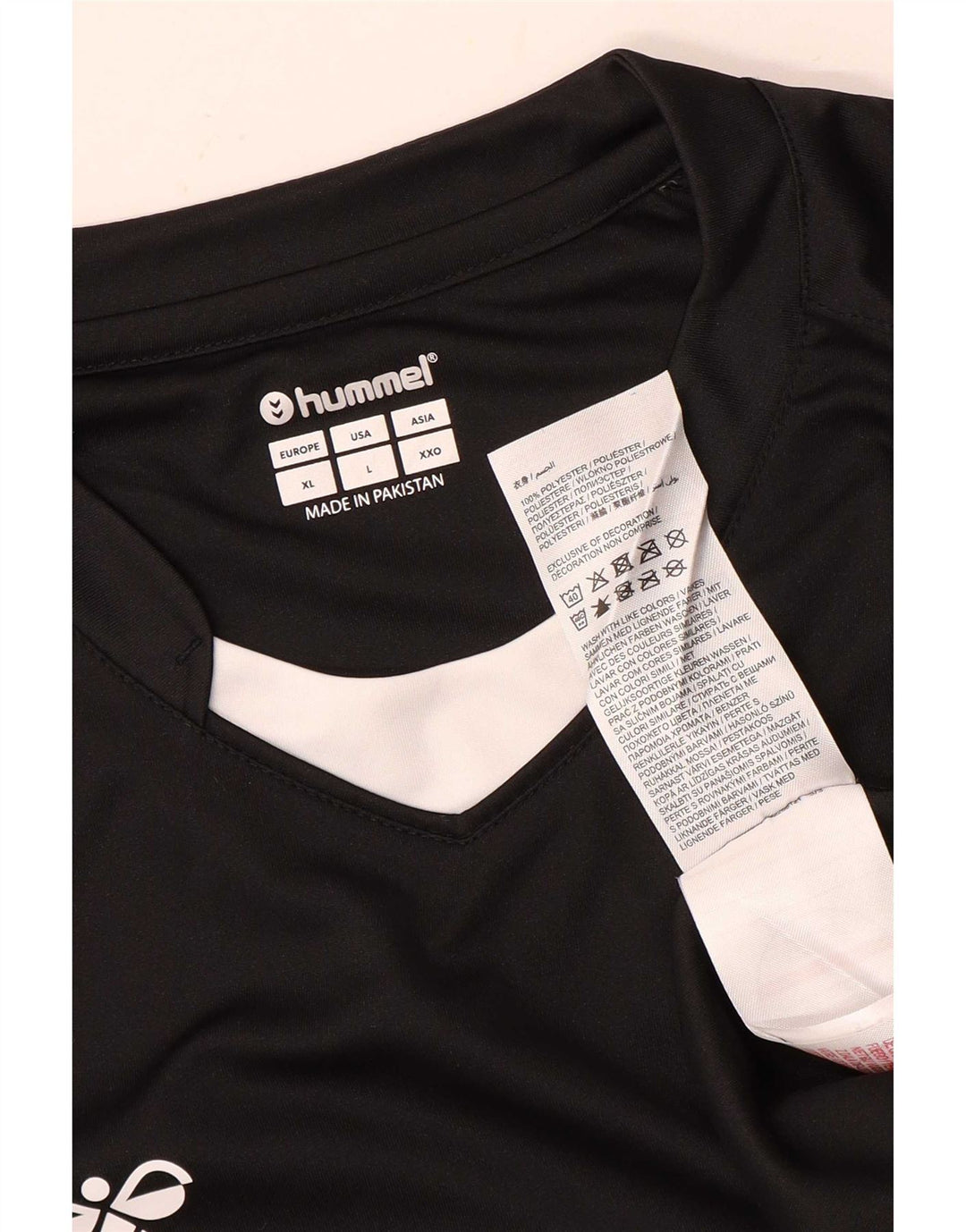 Hummel Herren-T-Shirt mit Grafik, groß, schwarzes Farbblock-Polyester