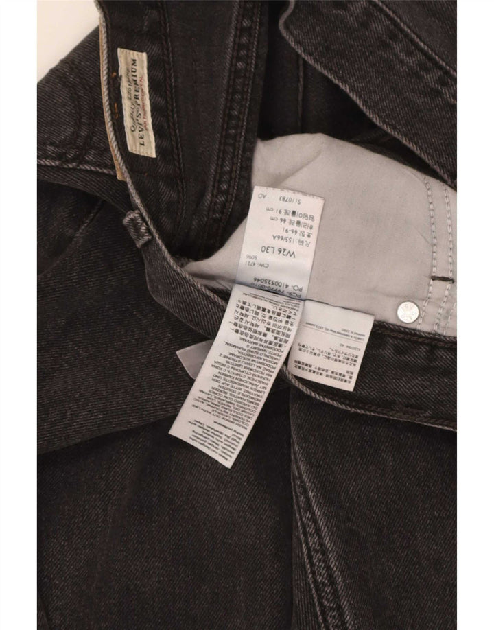 Levi's Damen Dad Tapered Jeans W26 L30 Graue Baumwolle