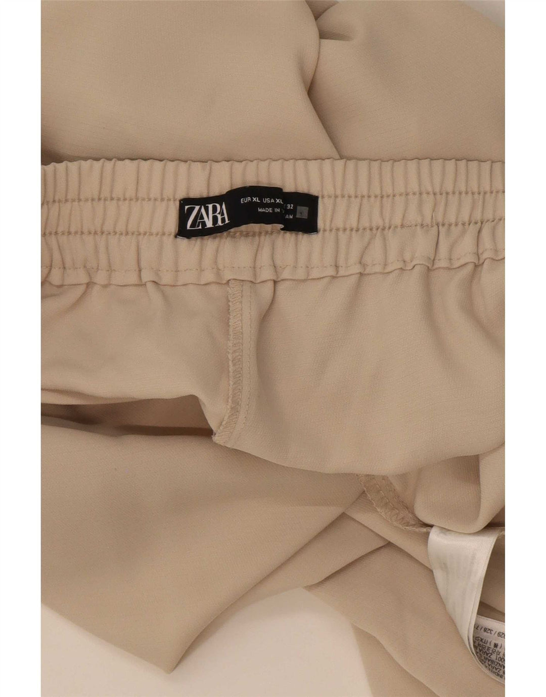 Zara Damen Kurze Hose XL W34 L26 Beige Polyester