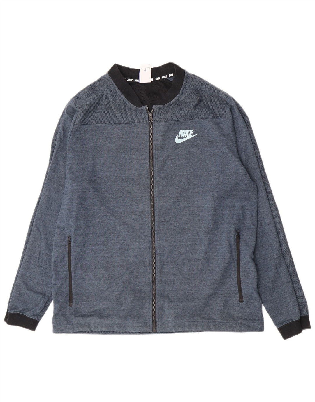 Nike Herren-Trainingsanzugoberteil, XL, blau gefleckte Baumwolle