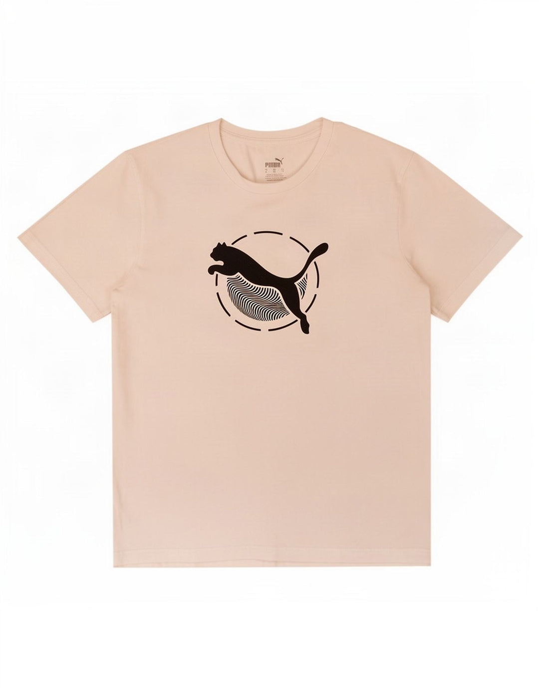 Puma Herren Grafik-T-Shirt-Oberteil aus mittelweißer Baumwolle