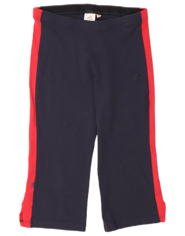 Adidas Capri-Trainingshose für Damen, UK 14, Mittel, Marineblau, Farbblock