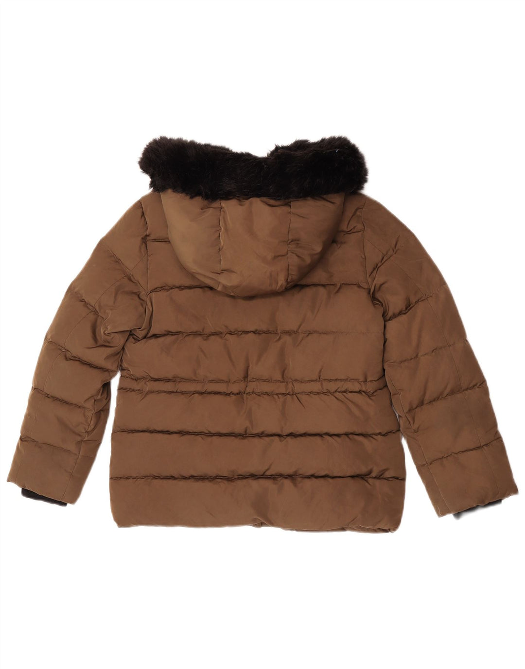 Zara Wattierte Jacke mit Kapuze für Mädchen, 11–12 Jahre, Beige