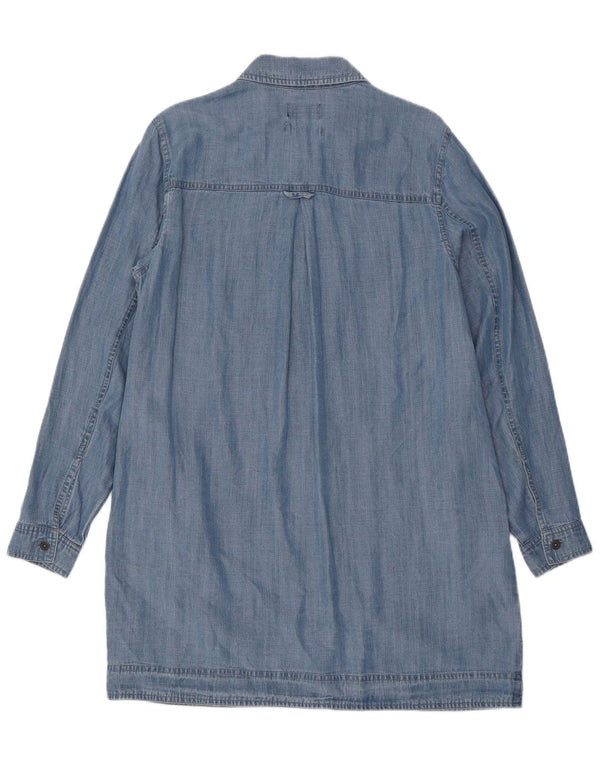 Superdry Damen Jeanskleid UK 14 Large Blau Lyocell