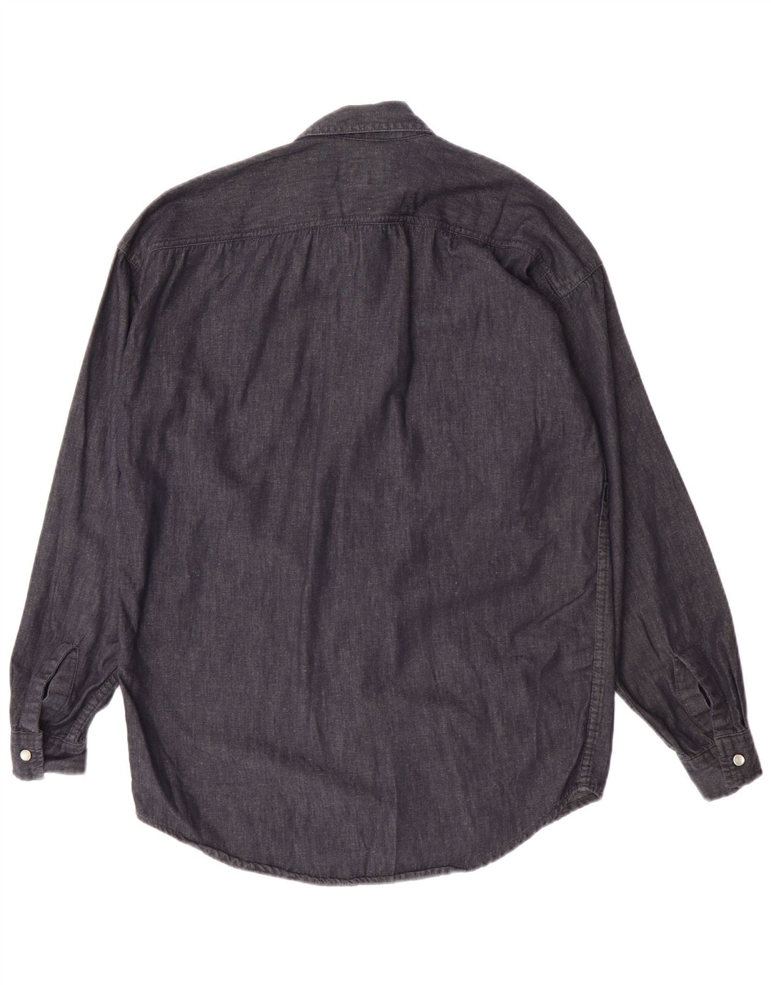 Americanino Herren-Jeanshemd aus mittelblauer, marineblauer Baumwolle