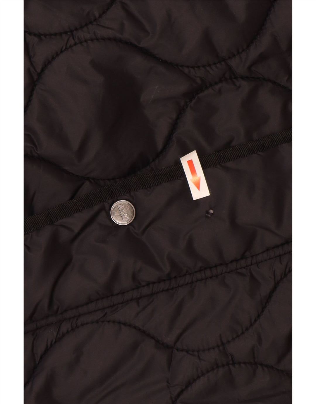 Dkny Damen Übergroßer, gesteppter Mantel mit Kapuze, UK 10, Größe S, schwarzes Nylon