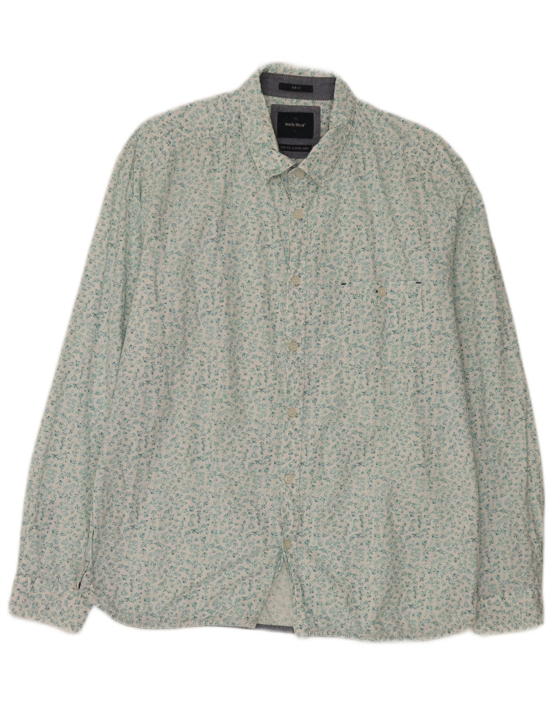 White Stuff Herren-Slim-Fit-Hemd XL aus Baumwolle mit Blumenmuster