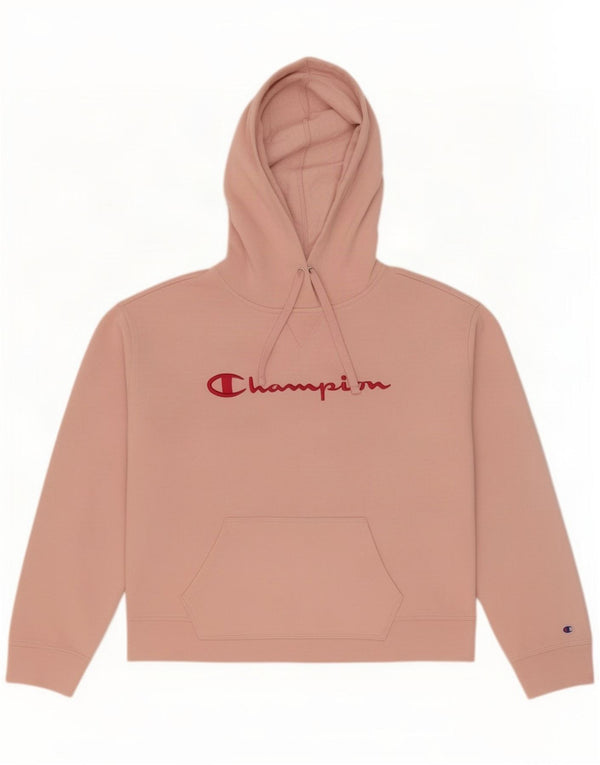Champion Damen-Kapuzenpullover mit Grafik, UK 16, Größe L, Rosa, Baumwolle