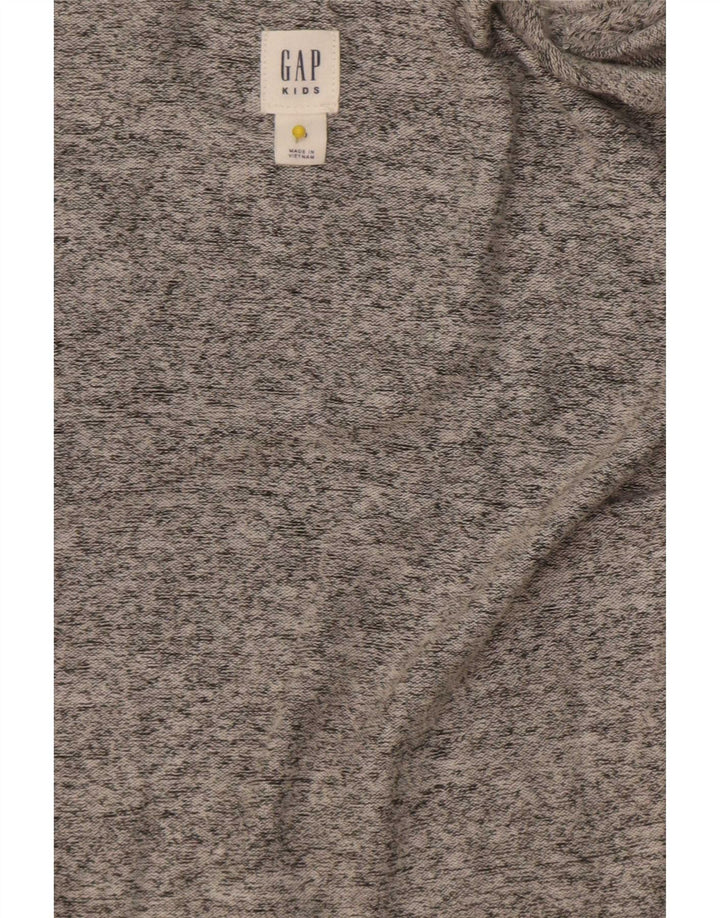 Offener Strickjackenpullover für Mädchen von Gap, 8–9 Jahre, mittelgrauer Rayon