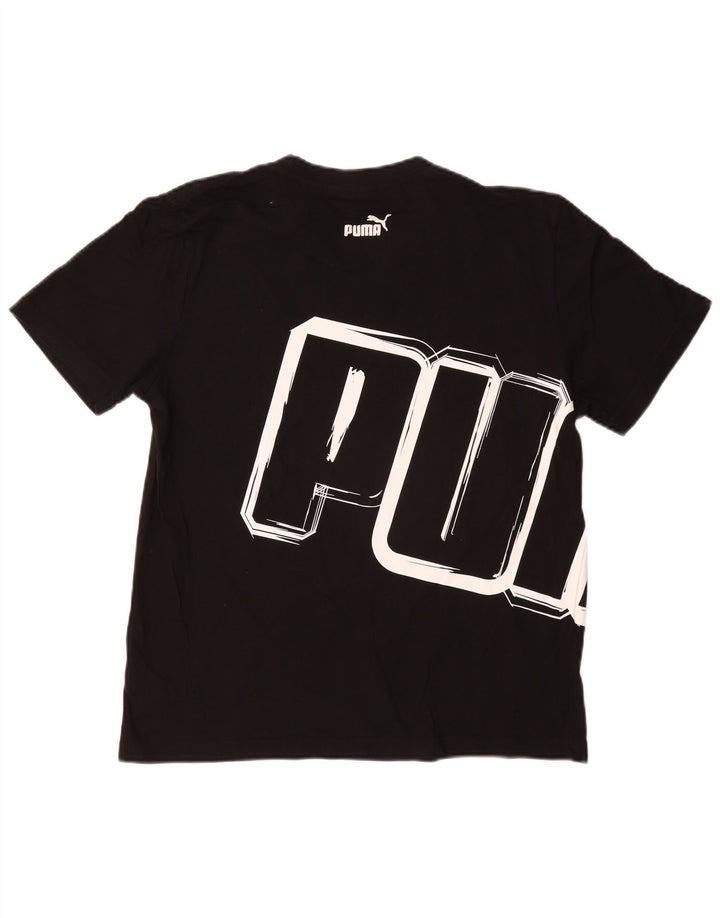 Puma Herren T-Shirt mit Grafik, groß, aus schwarzer Baumwolle