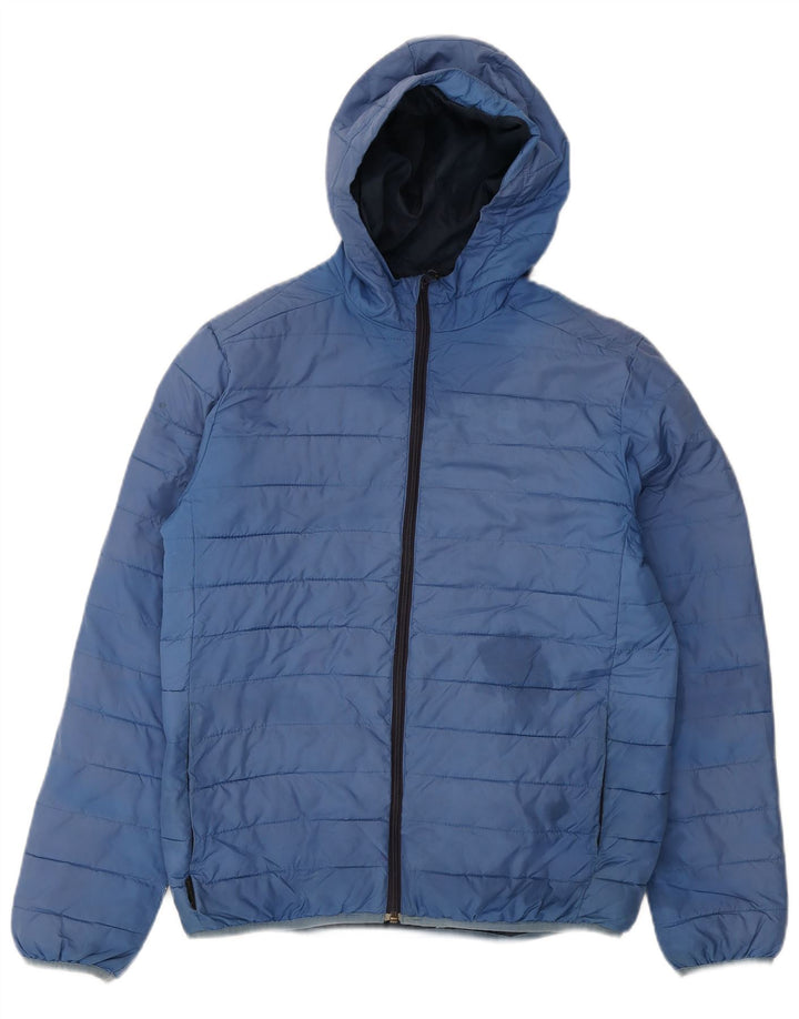 Quiksilver Wattierte Jungenjacke mit Kapuze, 15–16 Jahre, blaues Polyester